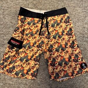 Quiksilver Men’s Hula Girl Hawaiian Print Swim Board Shorts